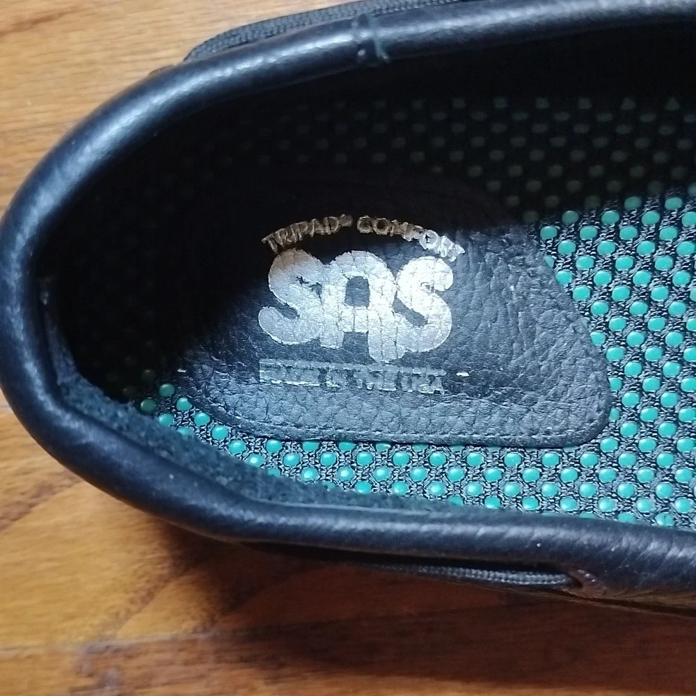 SAS Men's Black Leather Shoes Size 12